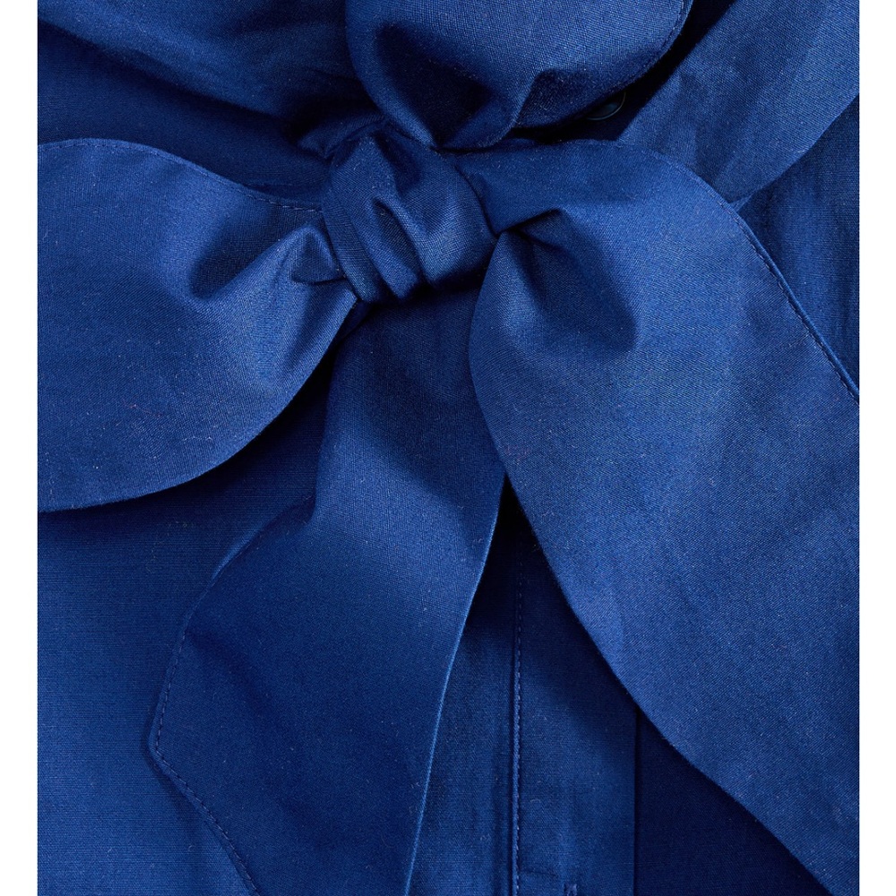 Elegant Blue Sleeveless Shirt Dress - Picture 3 of 3
